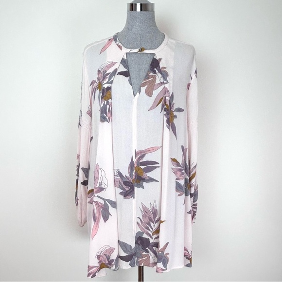 Free People Tree Swing Dress Pink Floral - small flaw - Picture 1 of 11